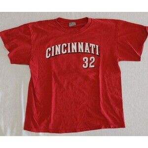 Cincinnati Reds T-Shirt Bruce #32 Unisex Size Medium Short Sleeve MLB